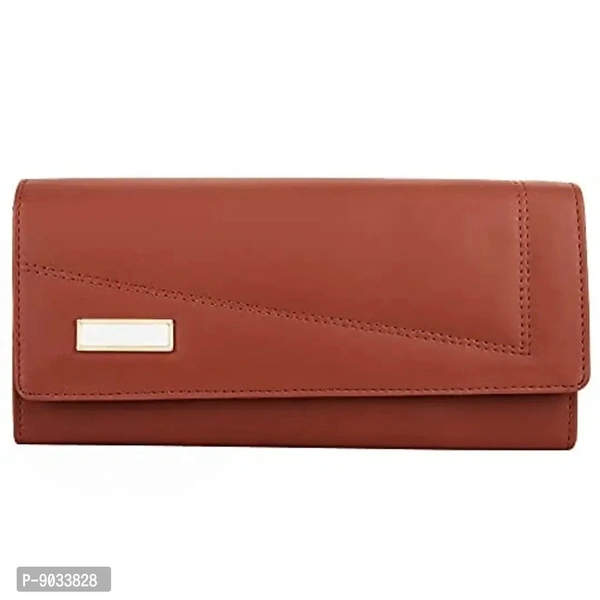 ALSU Women's Tan Wallet Cum Hand Clutch with 4 Card Pockets_arf-003tan