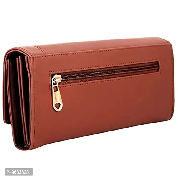 ALSU Women's Tan Wallet Cum Hand Clutch with 4 Card Pockets_arf-003tan