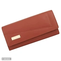 ALSU Women's Tan Wallet Cum Hand Clutch with 4 Card Pockets_arf-003tan