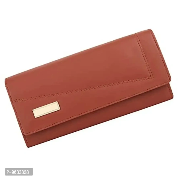 ALSU Women's Tan Wallet Cum Hand Clutch with 4 Card Pockets_arf-003tan