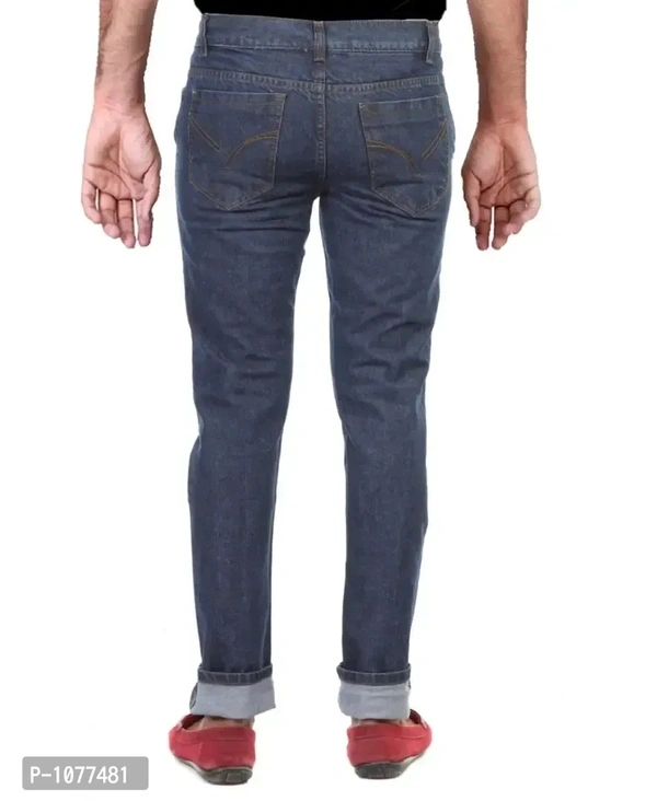 Blue Stretchable Denim Regular Fit Jeans - Blue, 30