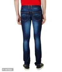 Blue Strechable Regular Wear Jeans - 30
