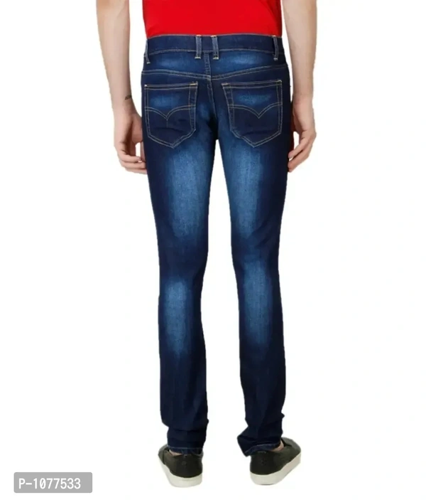 Blue Strechable Regular Wear Jeans - 30