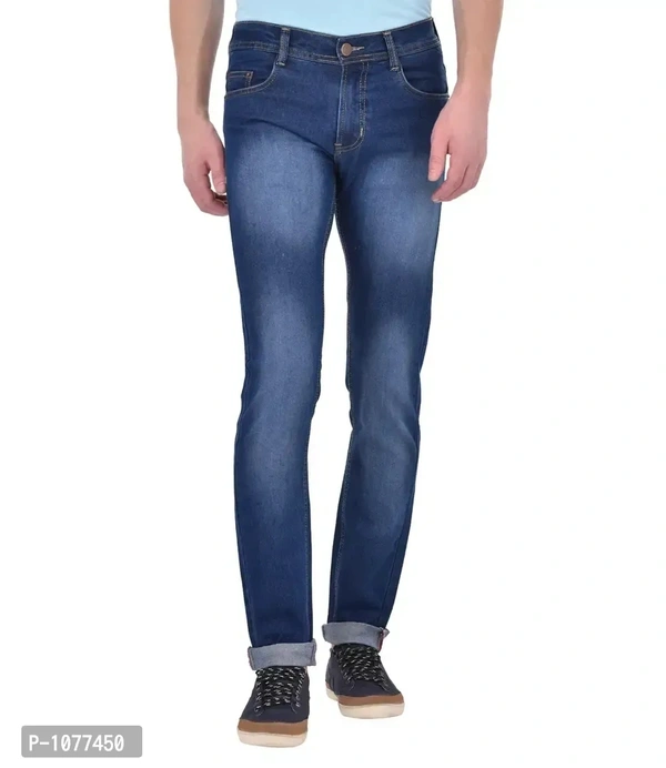 Blue Strechable Denim Jeans - 34