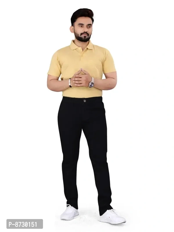 Attractive Denim Black Mid-Rise Jeans For Men - Black, 36