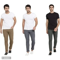 DAIS Men Skinny Fit Mid Rise Mildy Wash Grey,Khakhi and Olive Pack of 3 Jeans - 28