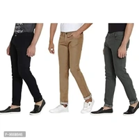 DAIS Men Skinny Fit Mid Rise Mildy Wash Black,Khakhi and Olive Pack of 3 Jeans - 38