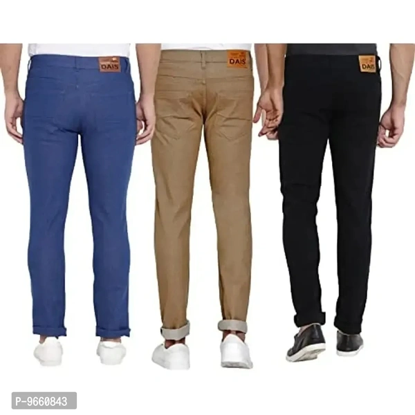 DAIS Skinny Fit Mid Rise Mildly Wash Denim Men's Jeans Pants Pack of 3 Jeans - 30
