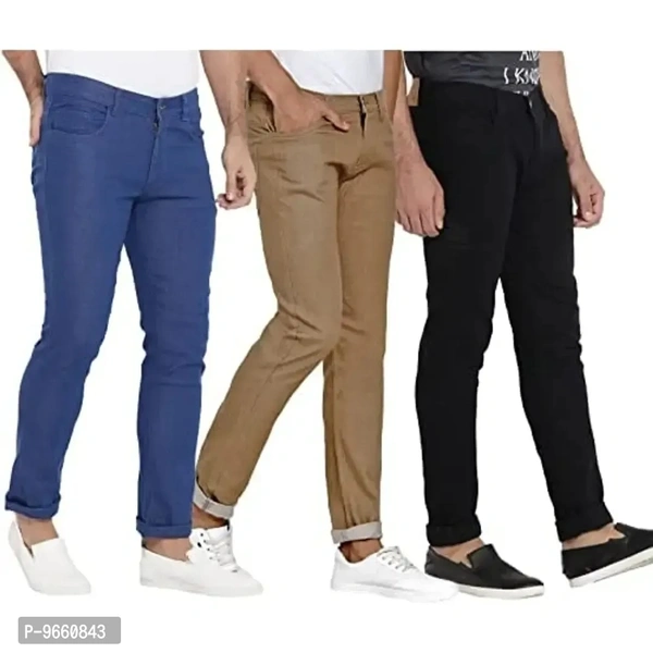 DAIS Skinny Fit Mid Rise Mildly Wash Denim Men's Jeans Pants Pack of 3 Jeans - 30