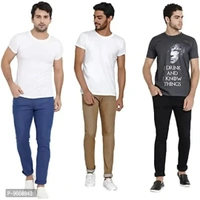 DAIS Skinny Fit Mid Rise Mildly Wash Denim Men's Jeans Pants Pack of 3 Jeans - 30