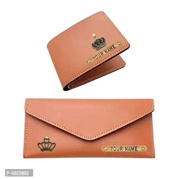 The Bling Stores Personalized PU Leather Clutch & Wallet Combo for Women 