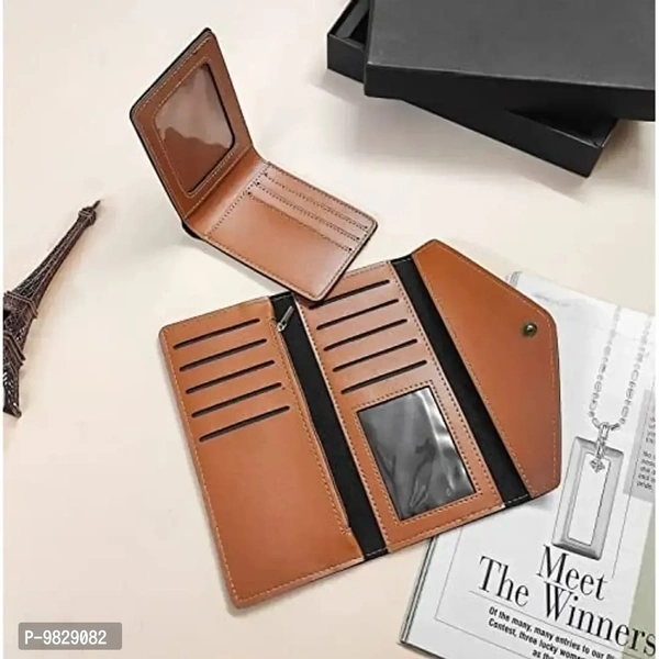 The Bling Stores Personalized PU Leather Clutch & Wallet Combo for Women 