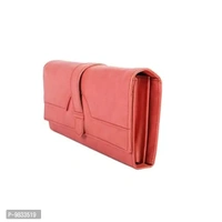 SaleBox P.U. Leather Women's Wallet / Belt Fold Wallet / Wallet for Girls/ Women's Cluthc / Hand Purse for Girls (Black) (Pink)