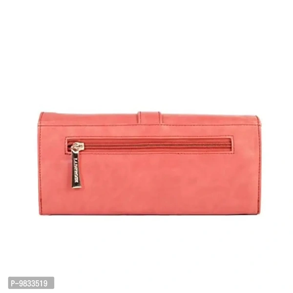 SaleBox P.U. Leather Women's Wallet / Belt Fold Wallet / Wallet for Girls/ Women's Cluthc / Hand Purse for Girls (Black) (Pink)