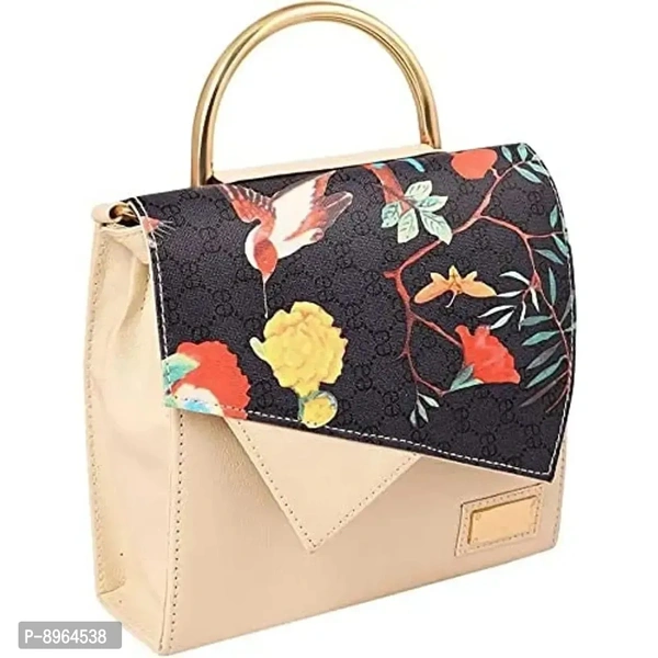 COMFABIE Ladies Stylish Side Bag for Party Casual Cream Color