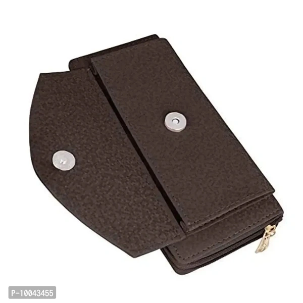 Tap Fashion Women's Gold Beaded Multi Pocket Gliter Clutch/Purse/Wallet (Chocolate Brown)