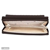Tap Fashion Women's Gold Beaded Multi Pocket Gliter Clutch/Purse/Wallet (Chocolate Brown)