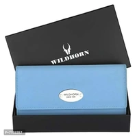 WILDHORN Ladies Leather Wallet (Carolina Blue)
