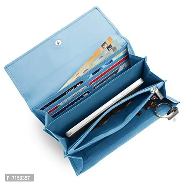 WILDHORN Ladies Leather Wallet (Carolina Blue)