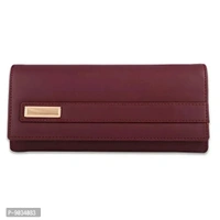 ALSU Maroon Faux Leather Women's Wallet (SHD-002)