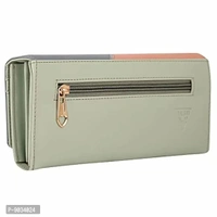 ALSU Women's Green Hand Wallet Clutch Multicoloured Cut Design_klm-004grn