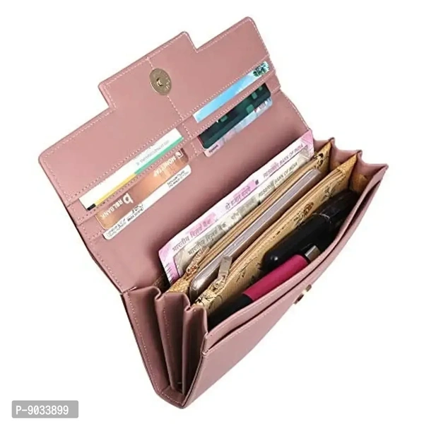 ALSU Women's Pink Hand Wallet Hand Clutch_shd-007pnk