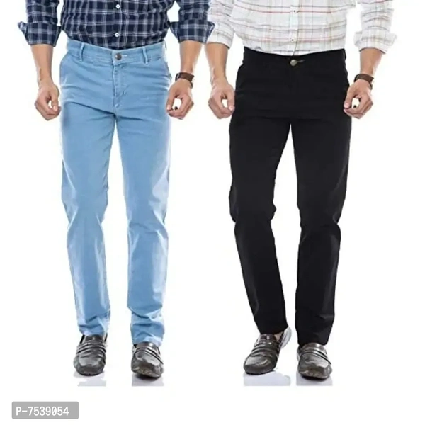 moudlin Men's Slim Fit Jeans (Pack of 2) (moudlin_jeans_combo SbB_36_Black Blue_36) - 36