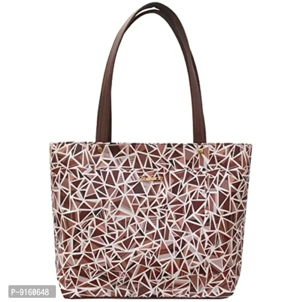 DeeFly Women's Latest Shoulder Stylish Handbag (Brown Triangle)