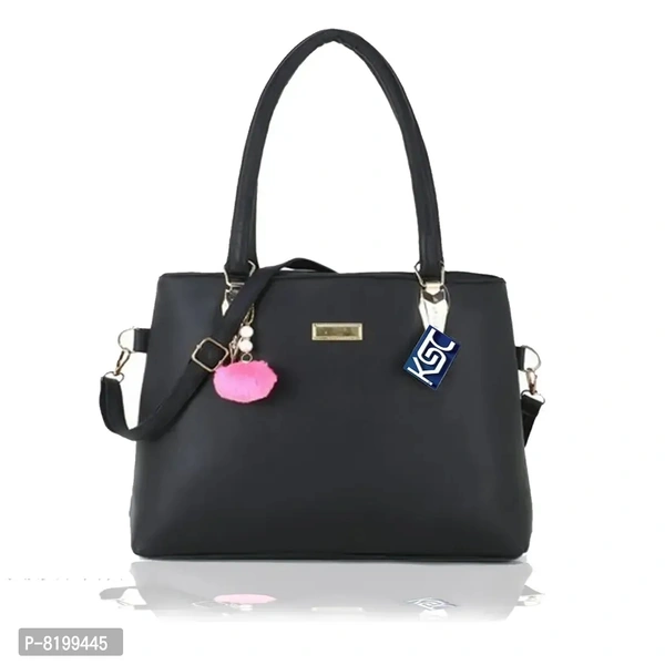 Elegant Black PU Handbags For Women And Girls