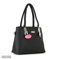 Elegant Black PU Handbags For Women And Girls