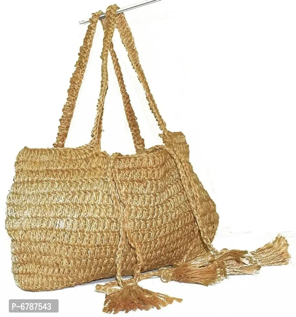 Women Hand Woven Pure Jute Shoulder Bag- Latest Stylish Purse Shoulder Bags For Girls Women - 01