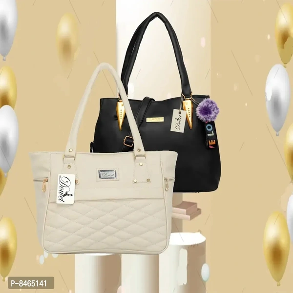 Elegant PU Handbags For Women- Pack Of 2