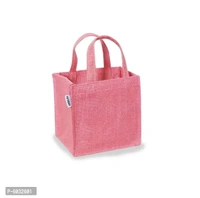 Cute jute gift bags in multicolor  pack of 5