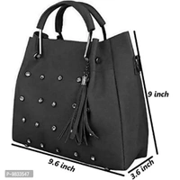 SaleBox P.U. Leather Handbag for Women's/Handbag for Girls/Women's Shoulder Bag Pack of Two (Small Size) (Black)