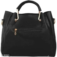 SaleBox P.U. Leather Handbag for Women's/Handbag for Girls/Women's Shoulder Bag Pack of Two (Small Size) (Black)