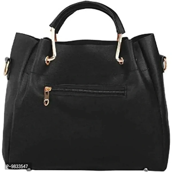 SaleBox P.U. Leather Handbag for Women's/Handbag for Girls/Women's Shoulder Bag Pack of Two (Small Size) (Black)