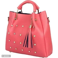 SaleBox P.U. Leather Handbag for Women's/Handbag for Girls/Women's Shoulder Bag Pack of Two (Small Size) (Pink)