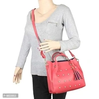 SaleBox P.U. Leather Handbag for Women's/Handbag for Girls/Women's Shoulder Bag Pack of Two (Small Size) (Pink)