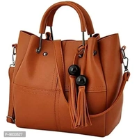 SaleBox P.U. Leather Handbag/Shoulder Bag Ideal for Women's & Girls Pack of Three (Tan)