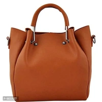 SaleBox P.U. Leather Handbag/Shoulder Bag Ideal for Women's & Girls Pack of Three (Tan)