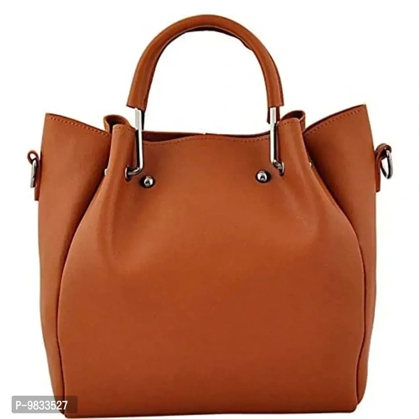 SaleBox P.U. Leather Handbag/Shoulder Bag Ideal for Women's & Girls Pack of Three (Tan)