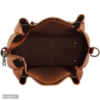 SaleBox P.U. Leather Handbag/Shoulder Bag Ideal for Women's & Girls Pack of Three (Tan)