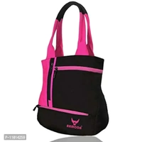 ARMODA LADIES MULTI-POCKET SHOULDER BAG (Black & Pink)