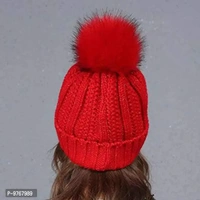 REFFER Winter Woolen Beanie Cap & Scarf Set for Women & Girls