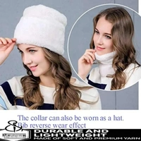 REFFER Winter Woolen Beanie Cap & Scarf Set for Women & Girls