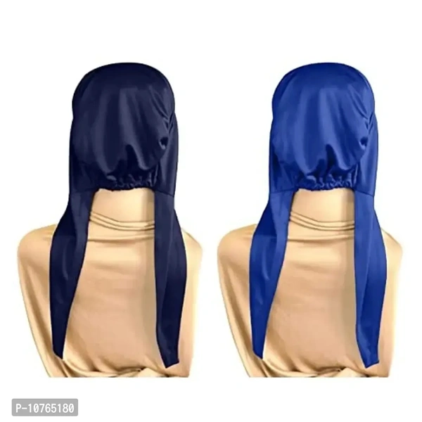 Mehar Women's Hair Tail Cap Poly Cotton Hijab Set of T-Cap 2 pcs (Navy Blue - Royal Blue)Within 6-8 business days However, to find out an actual date of delivery, please enter your pin code.• Made with light weighted breathable and stretchable fabric fits any face and size• Ties on back for adjustment,your hair wrap without pin• Multipurpose Use Tie Back T-Cap and Under Scarf• Inst