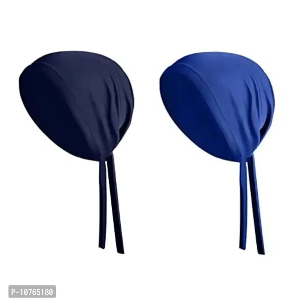 Mehar Women's Hair Tail Cap Poly Cotton Hijab Set of T-Cap 2 pcs (Navy Blue - Royal Blue)Within 6-8 business days However, to find out an actual date of delivery, please enter your pin code.• Made with light weighted breathable and stretchable fabric fits any face and size• Ties on back for adjustment,your hair wrap without pin• Multipurpose Use Tie Back T-Cap and Under Scarf• Inst
