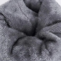 Navkar Crafts Ultra Soft Winter Woolen Beanie Cap Plus Muffler Scarf Set Grey for Women, Girl - Warm, Snow Proof - (-20) Degree Temperature