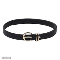 URBAN ALFAMI Women Vegan Leather Belt L201 | Black