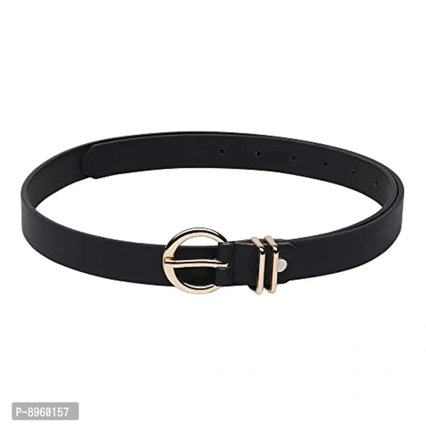 URBAN ALFAMI Women Vegan Leather Belt L201 | Black